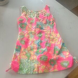 Lilly Pulitzer Neon Pink & Lime Floral Sundress